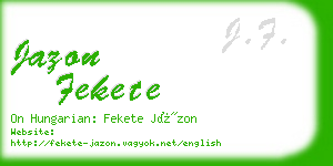 jazon fekete business card